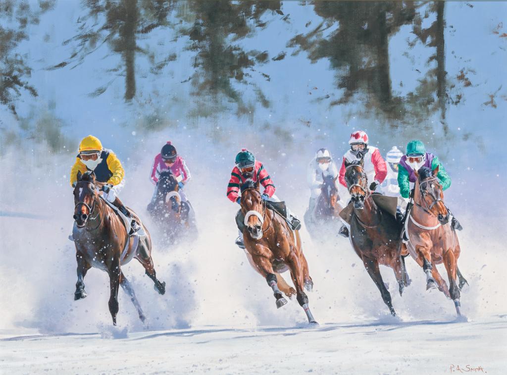 Lot 122: ‘Final Bend - San Moritz,’ by Peter Smith