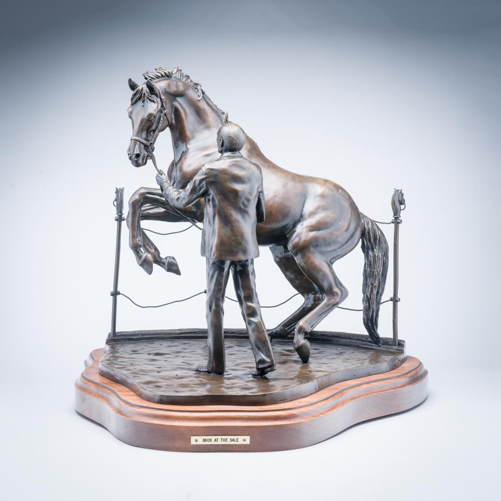 Lot 146: ‘Buck at the Sale,’ by Jan Woods