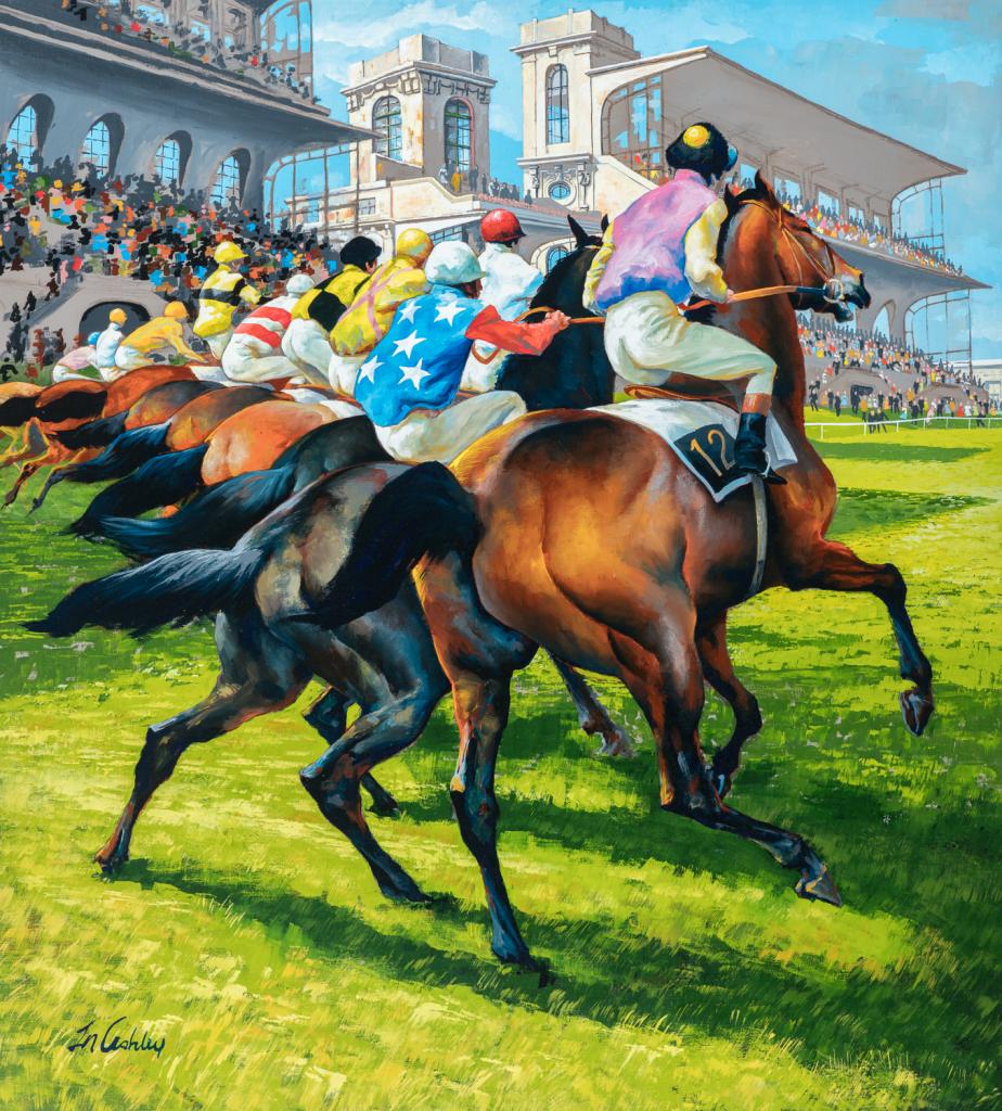Lot 177: ‘They’re Off,’ by Frank Ashley