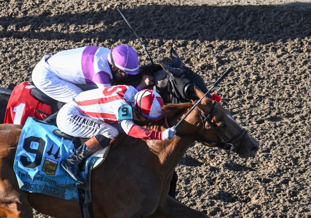 Louisiana Derby winner Emerging Market (Eclipse Sportswire)