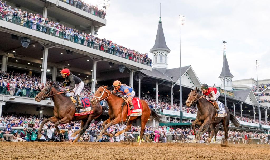 Kentucky Derby and Belmont Stakes winner Golden Tempo (Eclipse Sportswire)