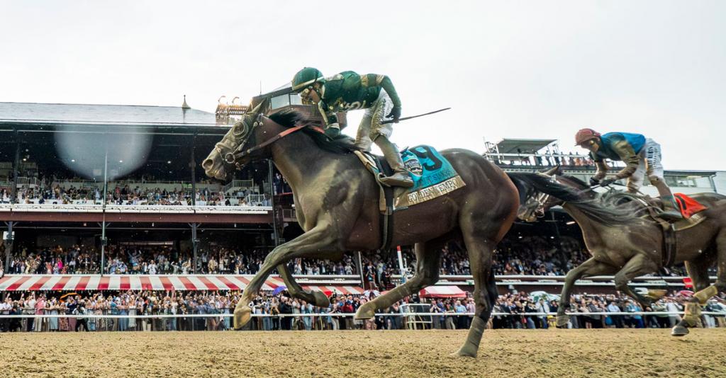 Kentucky Derby and Belmont Stakes winner Golden Tempo (Eclipse Sportswire)