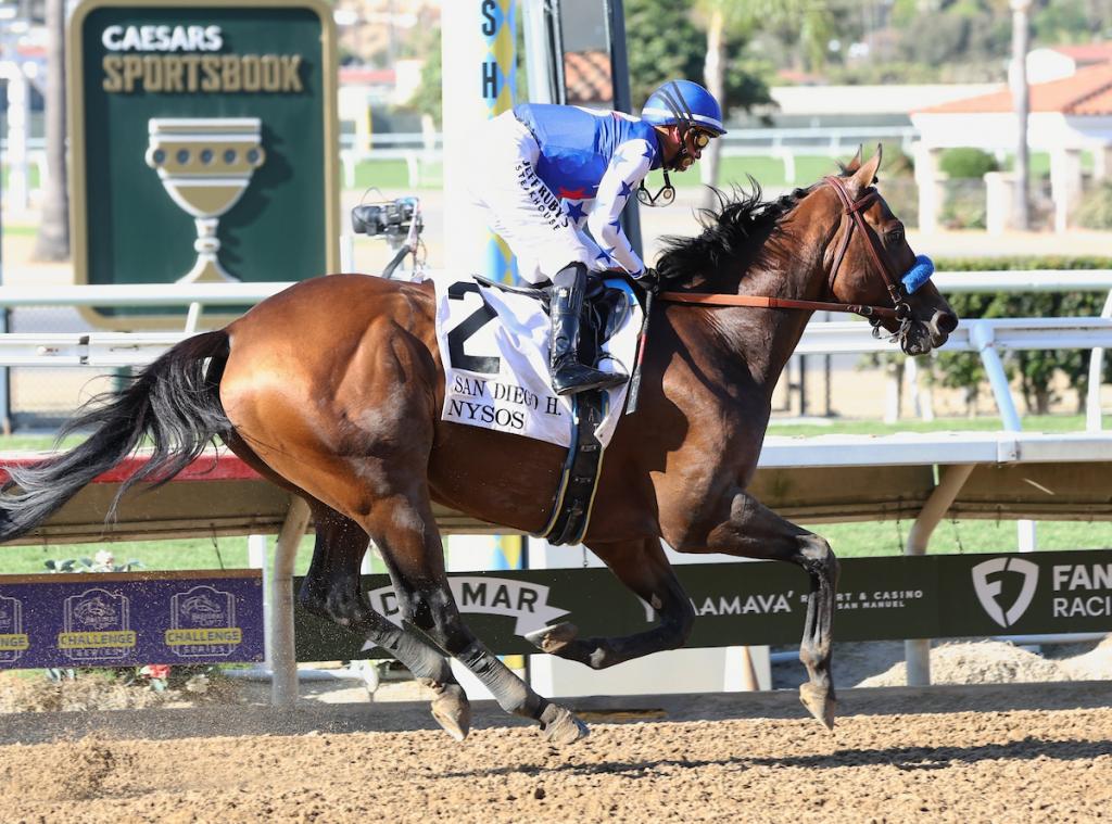 San Diego Handicap winner Nysos (Eclipse Sportswire)