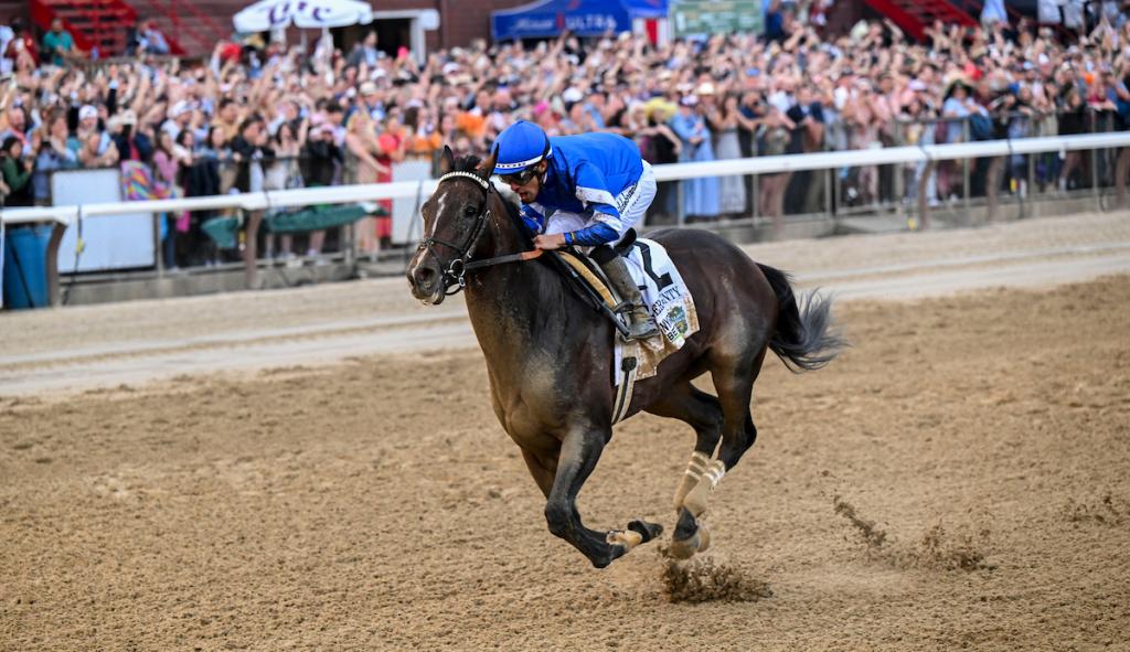 Kentucky Derby and Belmont Stakes winner Sovereignty. (Eclipse Sportswire)