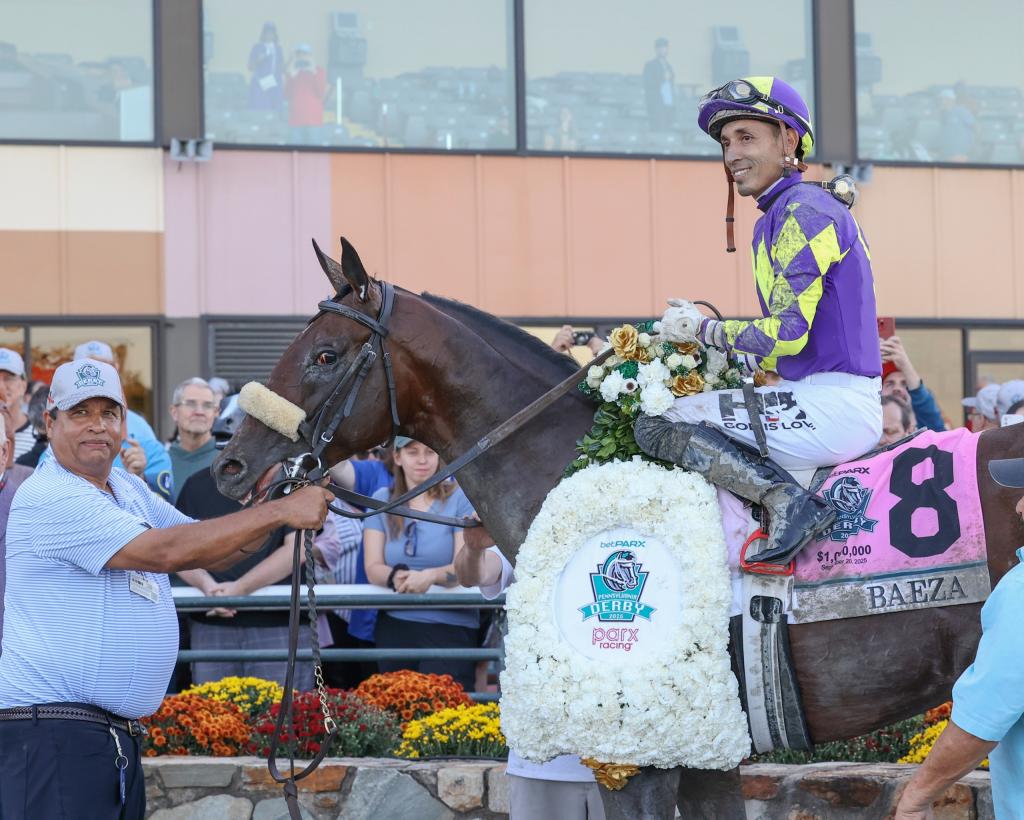 Pennsylvania Derby winner Baeza (Nikki Sherman/EQUI-PHOTO)