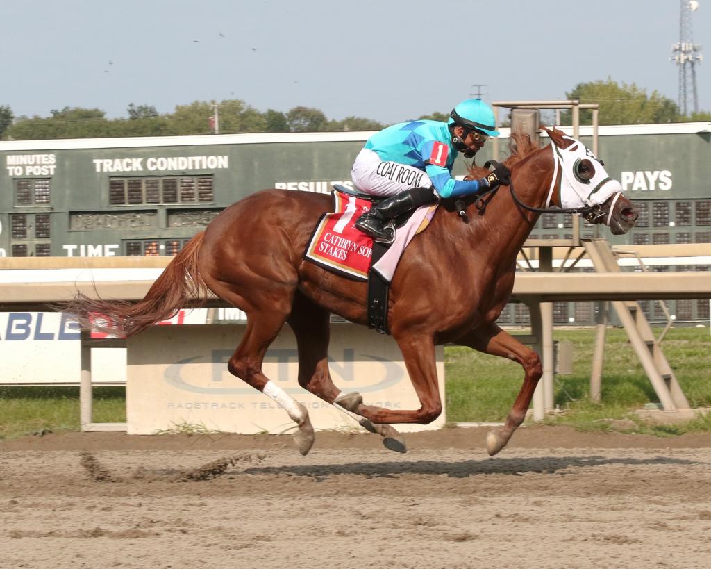 Beldame Stakes winner Gun Song (Nikki Sherman/EQUI-PHOTO)