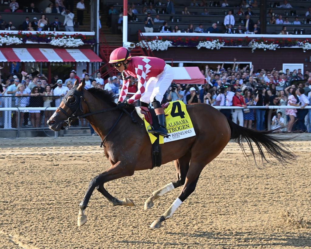 Alabama Stakes winner Nitrogen (Chelsea Durand/NYRA)