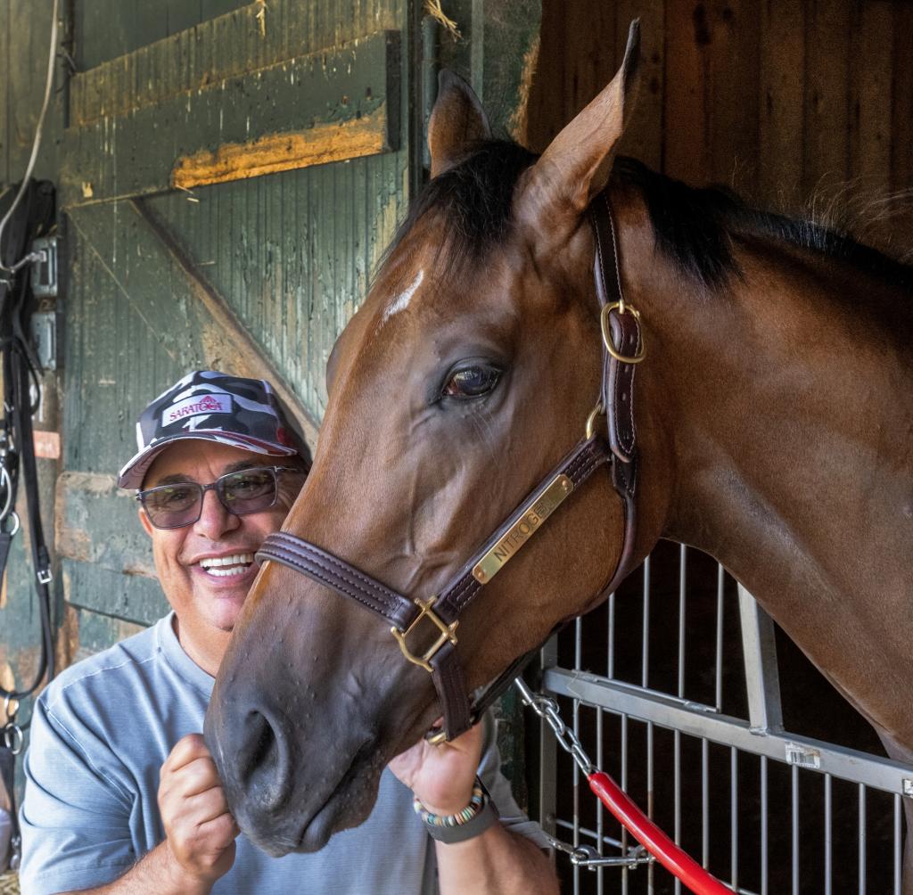 Nitrogen with trainer Mark Casse. (Skip Dickstein/BloodHorse)