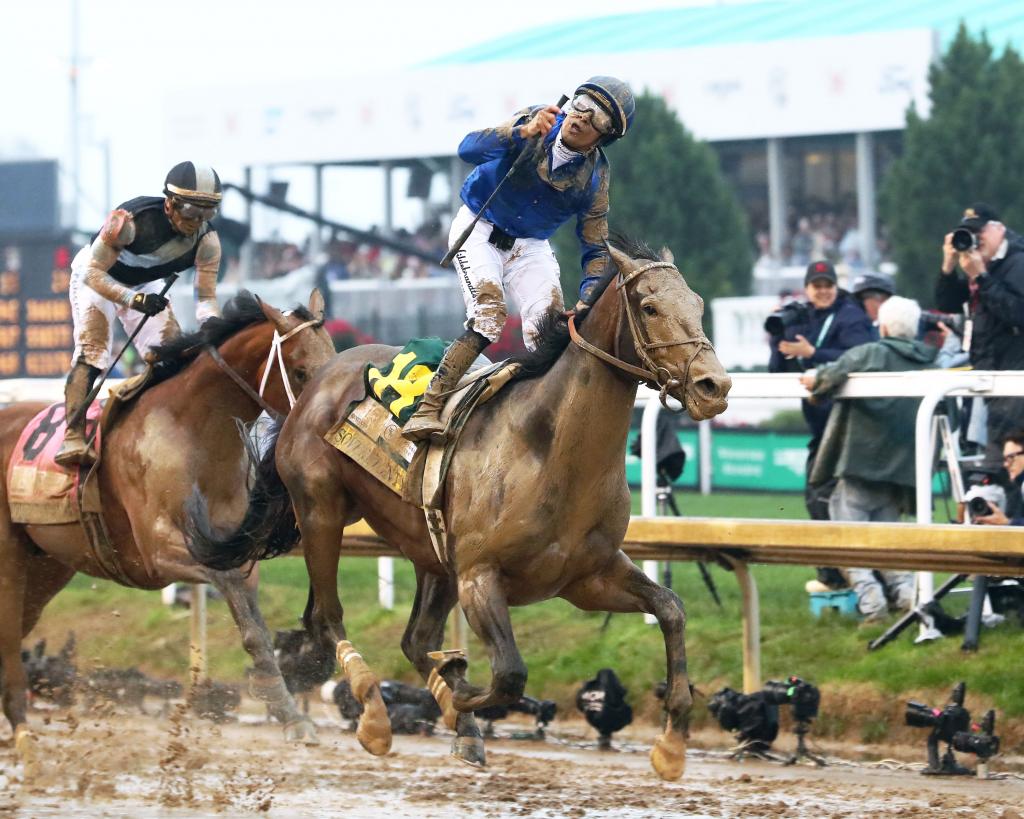 Kentucky Derby, Belmont Stakes, and Travers Stakes winner Sovereignty (Coady Media)