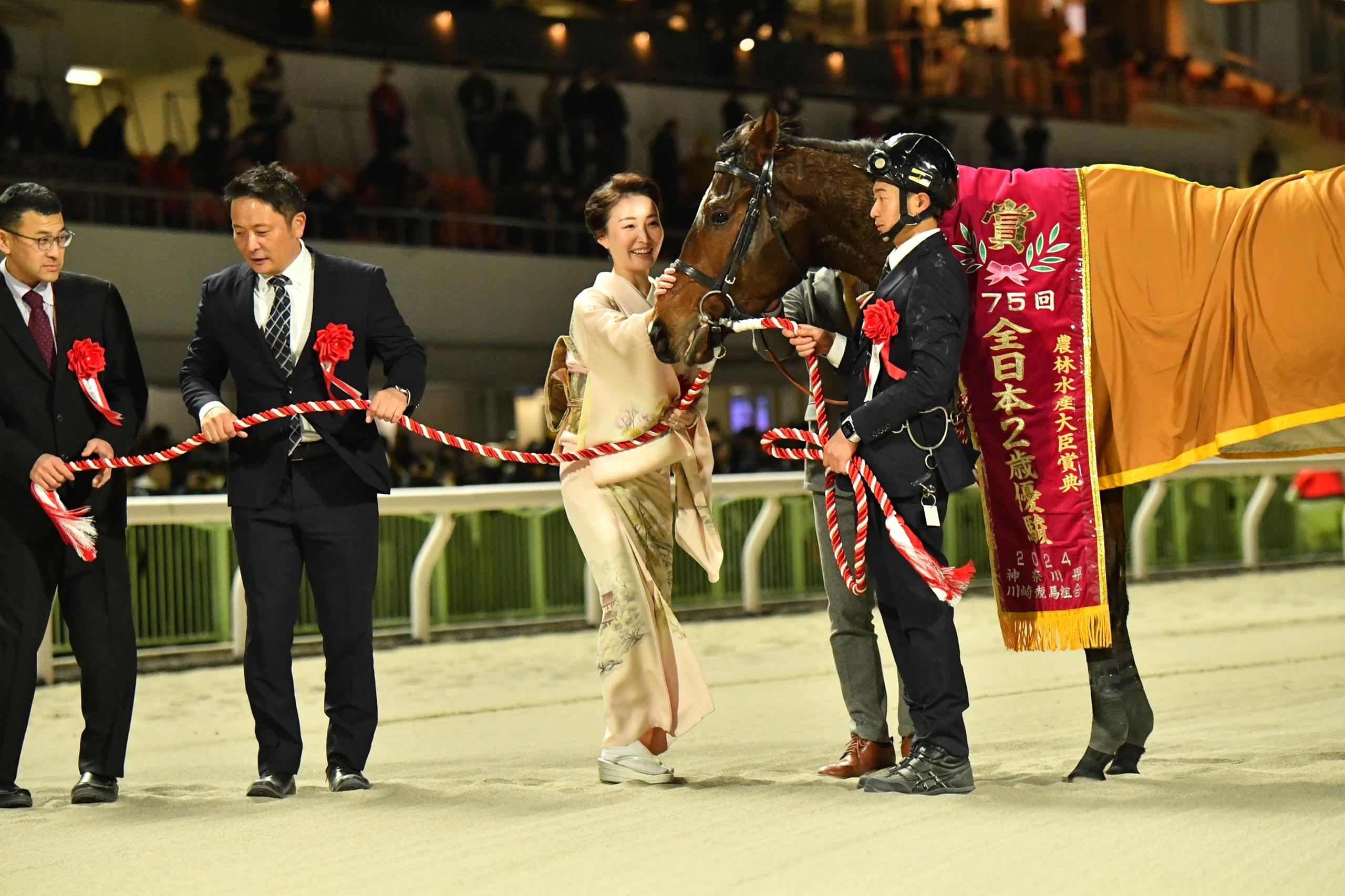 Myriad Love, Atsuya Nishimura, 2024 Zen-Nippon Nisai Yushun, Kawasaki Racecourse, Katsumi Saito Myriad Love, Atsuya Nishimura, 2024 Zen-Nippon Nisai Yushun, Kawasaki Racecourse, Katsumi Saito