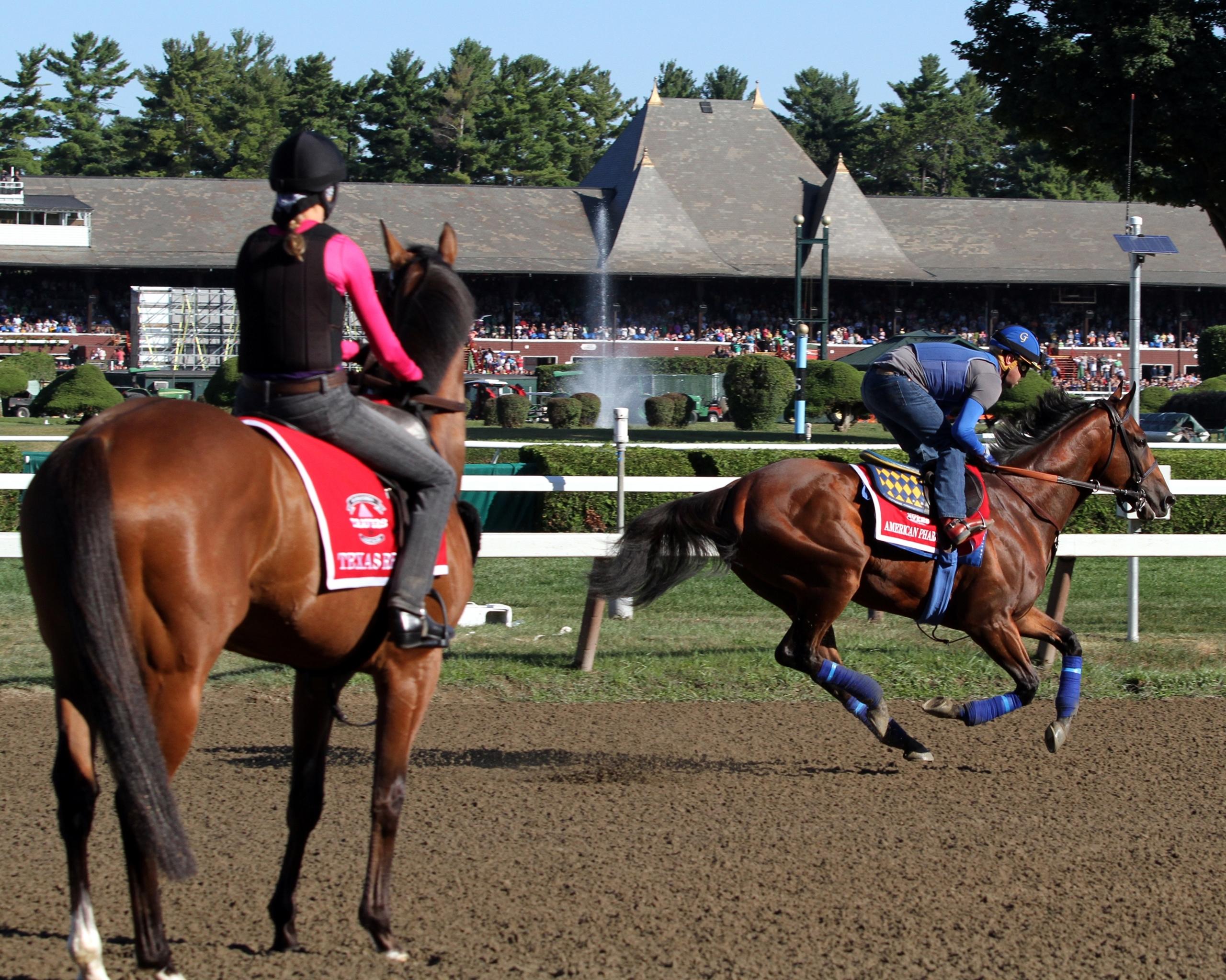 American Pharoah, Bob Baffert, Zayat, Triple Crown, Travers Stakes, Saratoga Race Course, America's Best Racing, horse racing, ABR