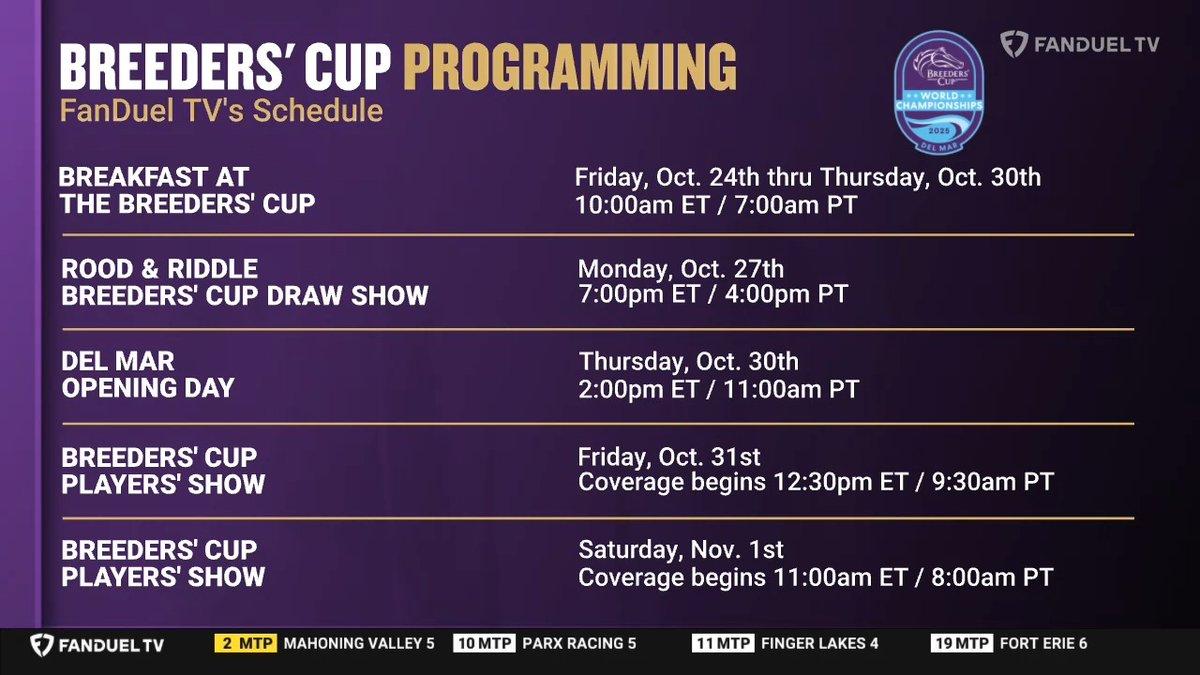 Where to Watch/Listen: Breeders’ Cup Week 2025 | America's Best Racing
