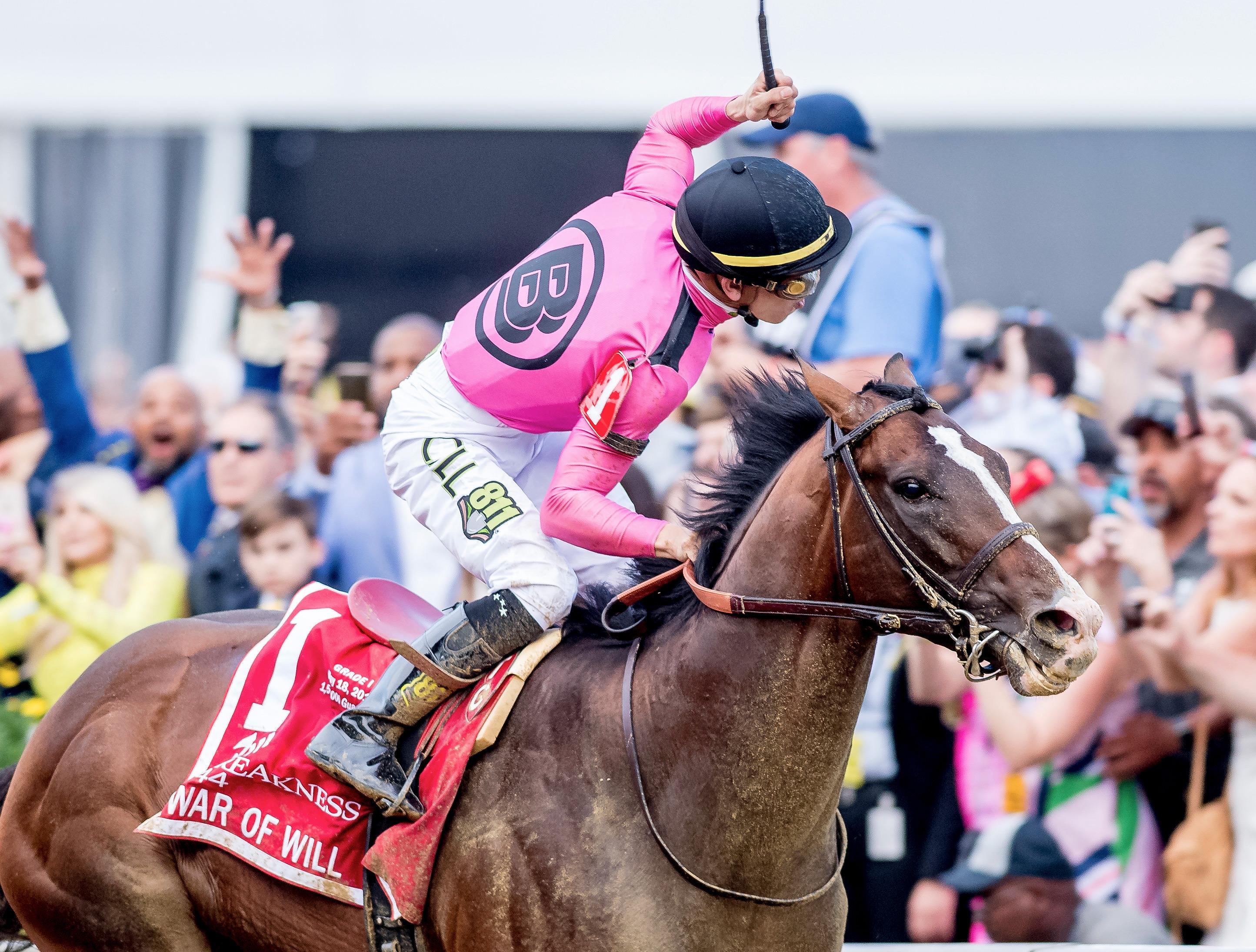 Gaffalione celebrates aboard War of Will.