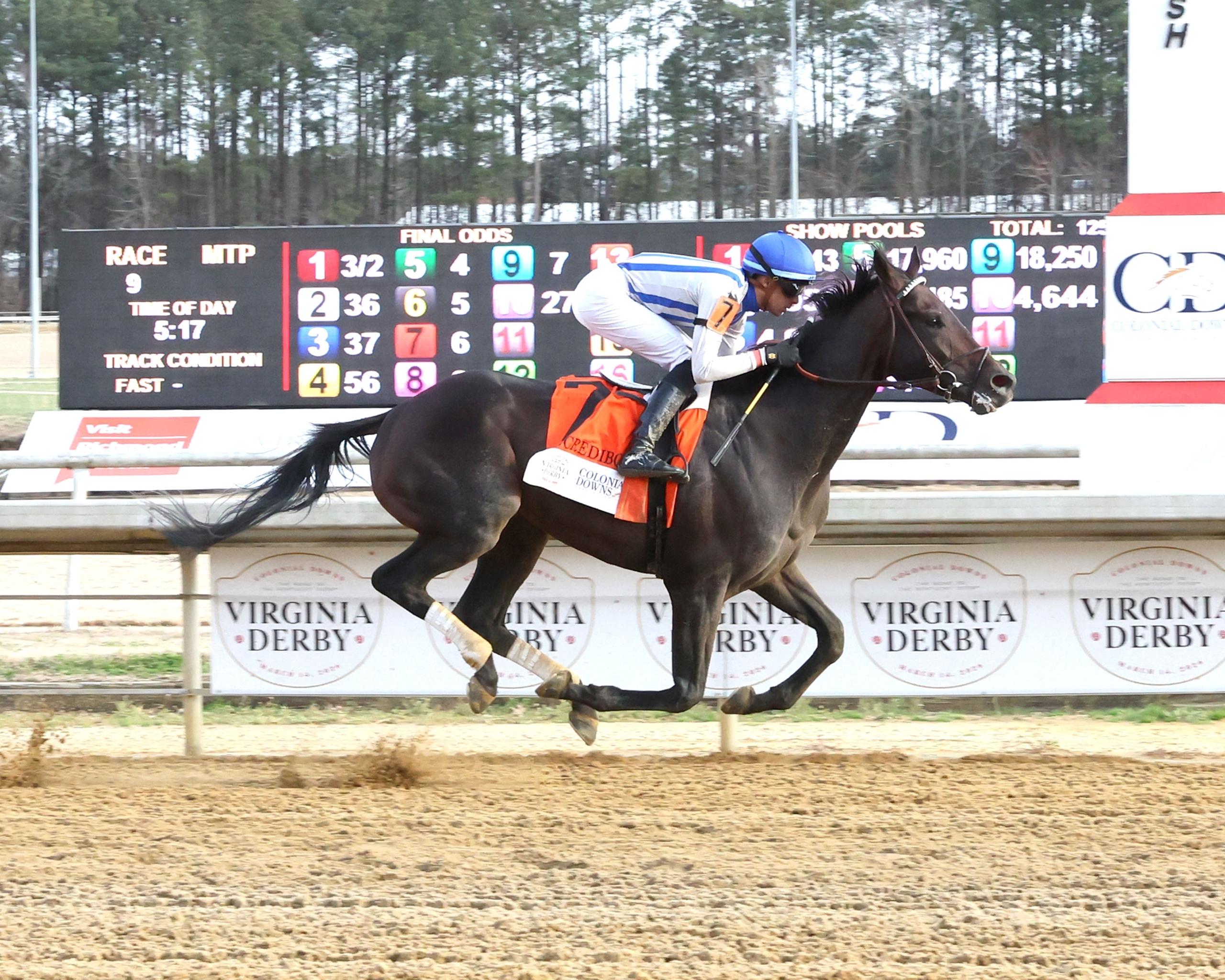 Virginia Derby, Colonial Downs, Incredibolt, Kentucky Derby, Triple Crown, America's Best Racing, horse racing, ABR