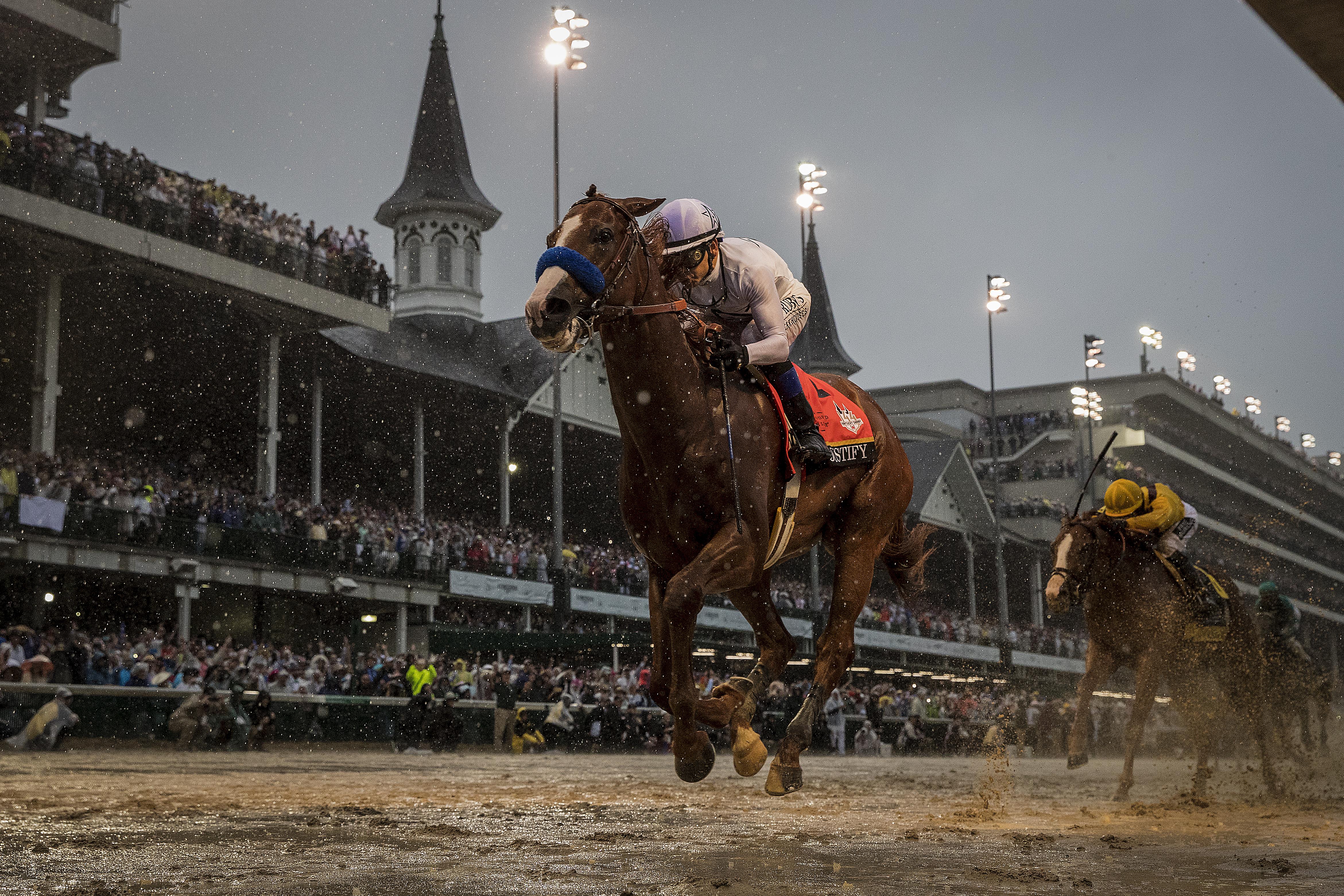 Justify wins the Kentucky Derby.