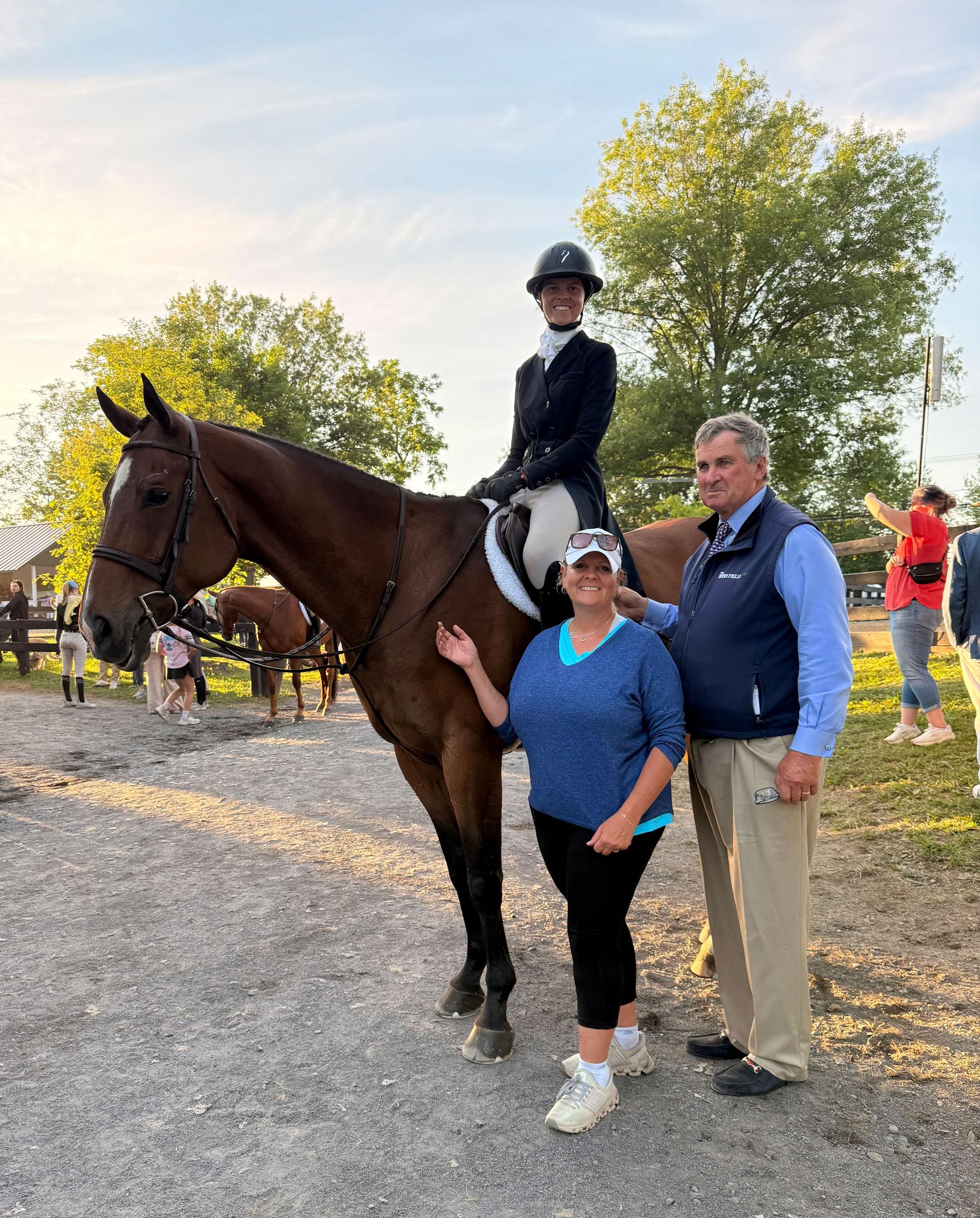 Layne Brodgen, Carrie Brogden, Demon Zephyr, Upperville Thoroughbred Hunter Derby, Aftercare, horse racing, America's Best Racing, ABR  