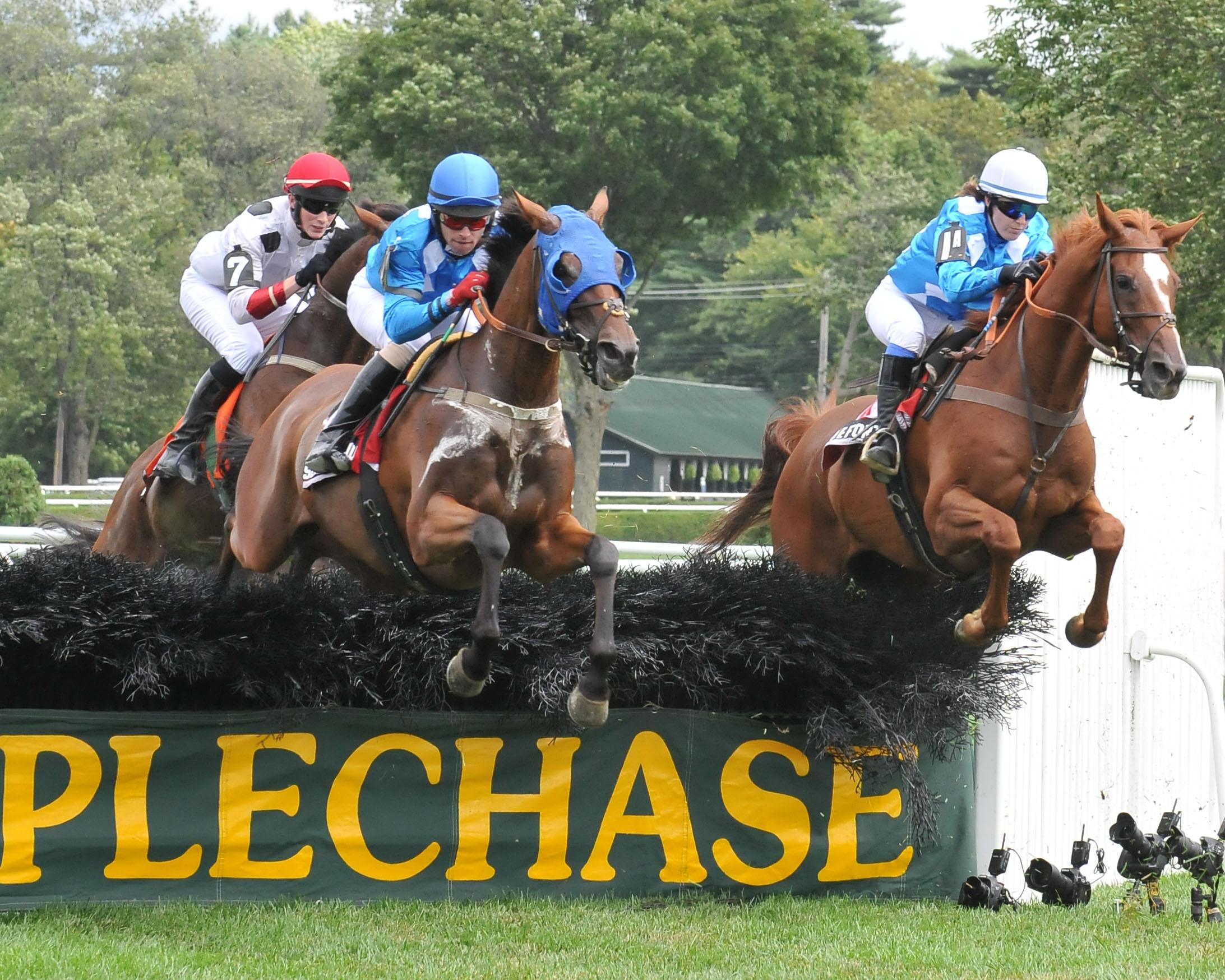 Steeplechase racing at Saratoga.