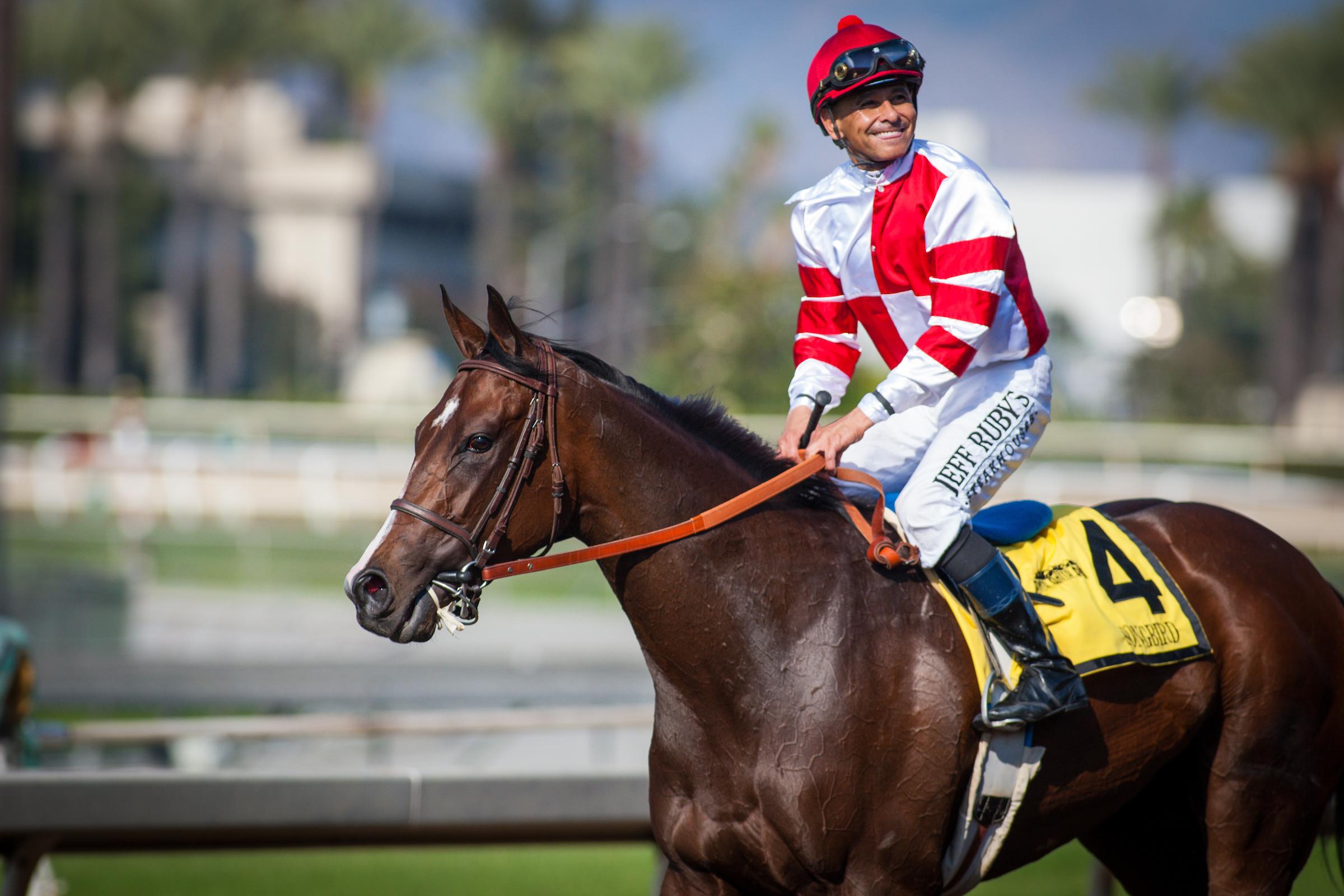 Songbird and Smith after winning the Summertime Oaks. Songbird and Smith after winning the Summertime Oaks.