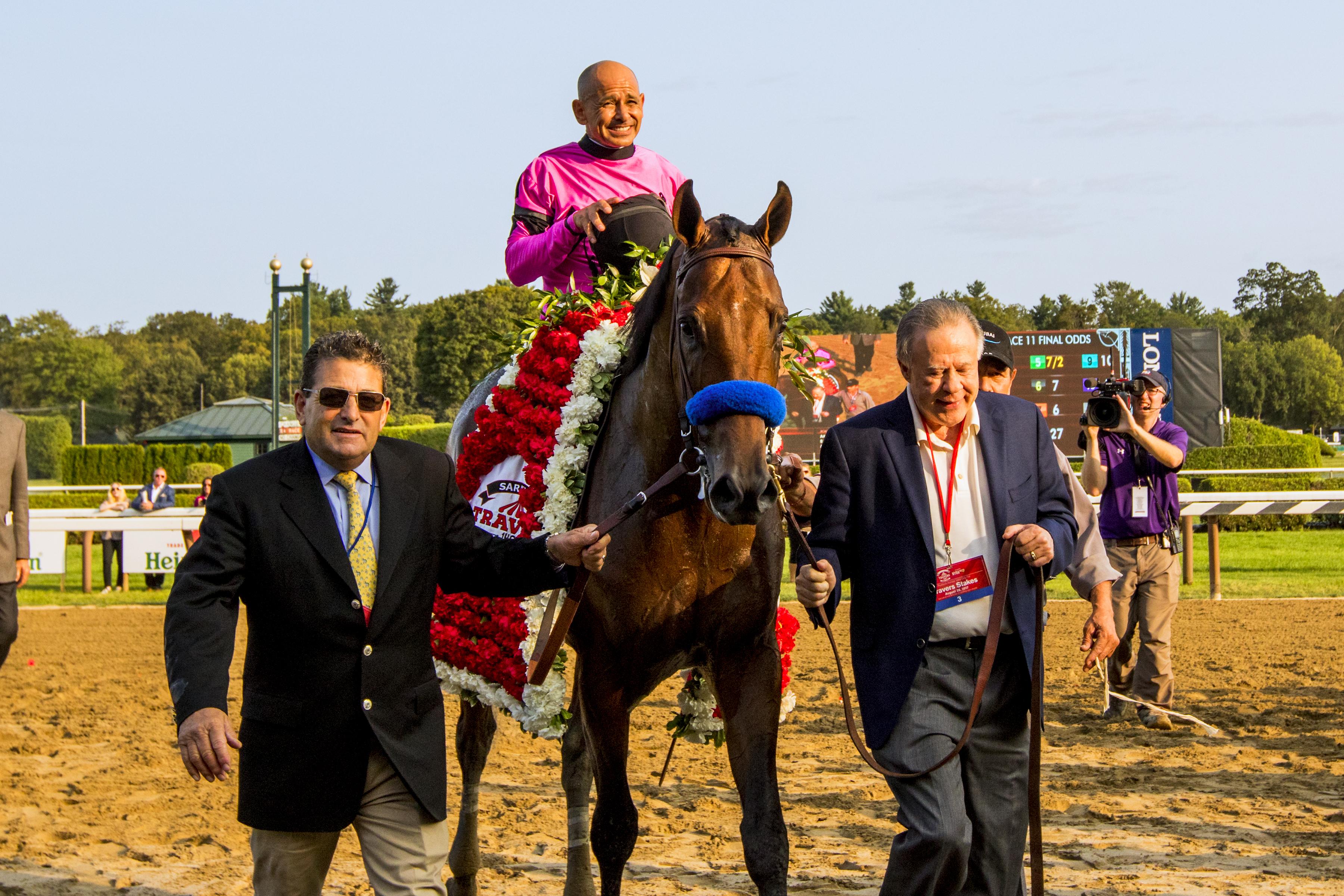Jimmy Barnes, West Coast, and Gary West after their Travers win. Jimmy Barnes, West Coast, and Gary West after their Travers win.