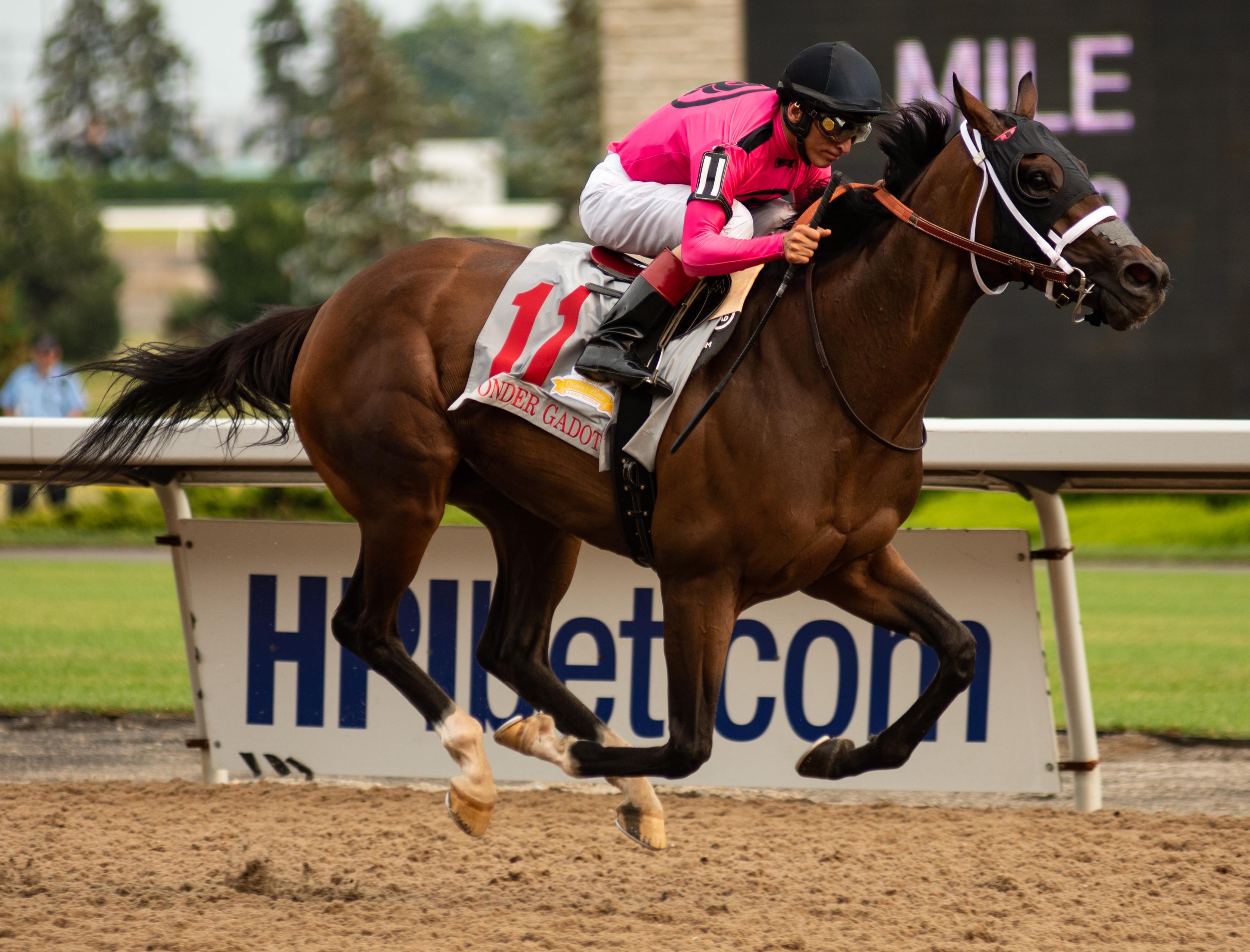 Wonder Gadot wins the 2018 Queen's Plate. (Eclipse Sportswire) Wonder Gadot wins the 2018 Queen's Plate.