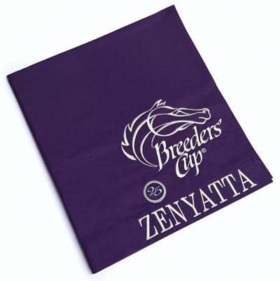 Zenyatta, 2008 Breeders' Cup Saddle Towel, Racing Memorabilia Auction, horse racing, America's Best Racing, ABR
