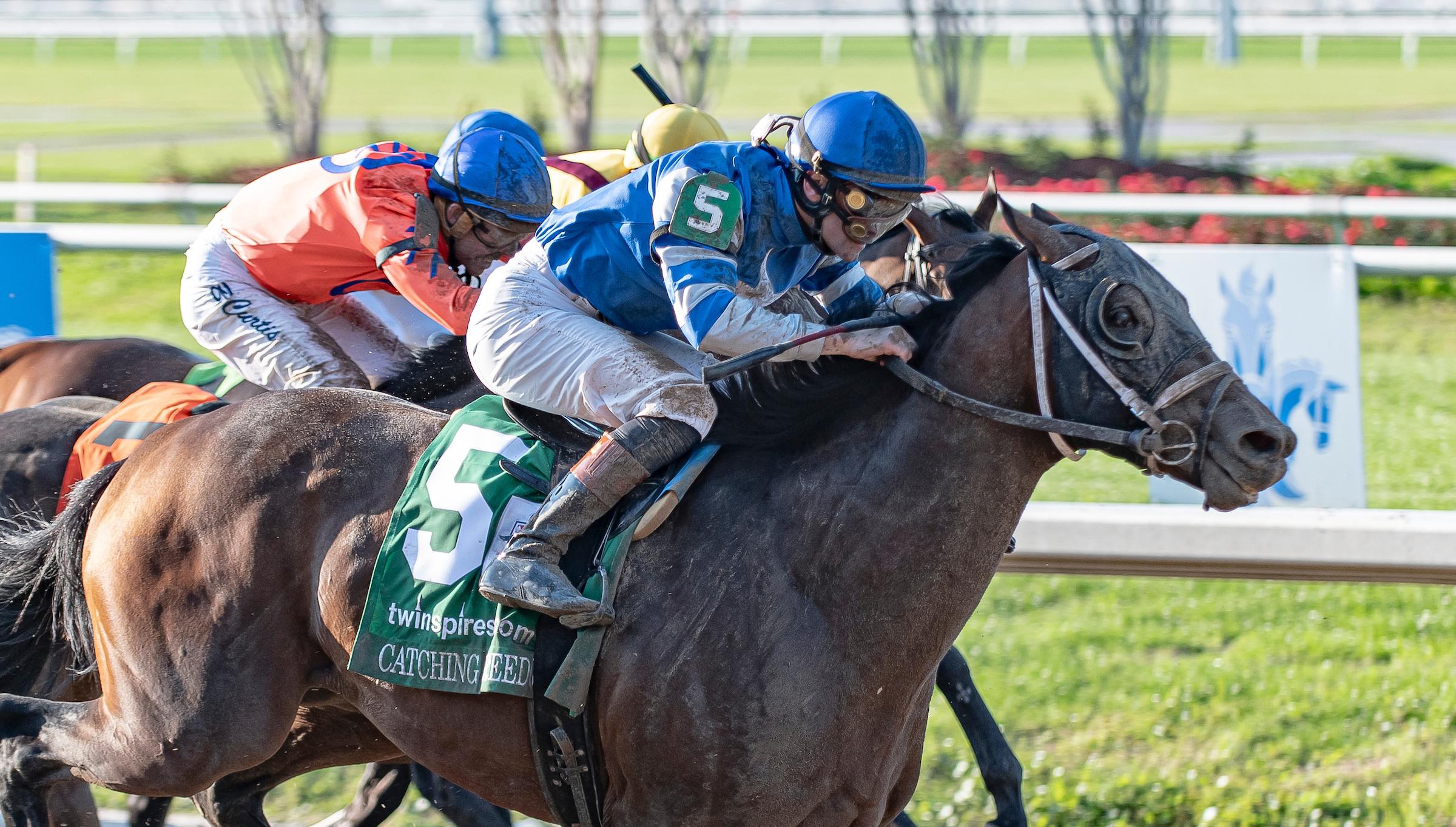Catching Freedom, Flavien Prat, Louisiana Derby, Fair Grounds, Kentucky Derby, Triple Crown, America's Best Racing, ABR, horse racing Catching Freedom, Flavien Prat, Louisiana Derby, Fair Grounds, Kentucky Derby, Triple Crown, America's Best Racing, ABR, horse racing