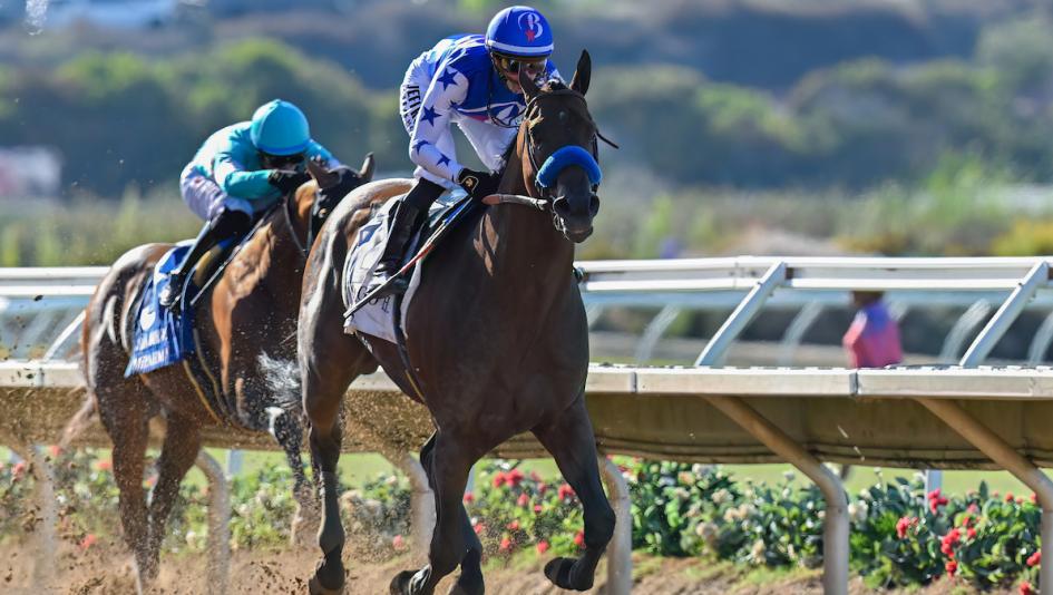 Nysos rolls at Del Mar, Lovesick Blues Upsets Bing Crosby
