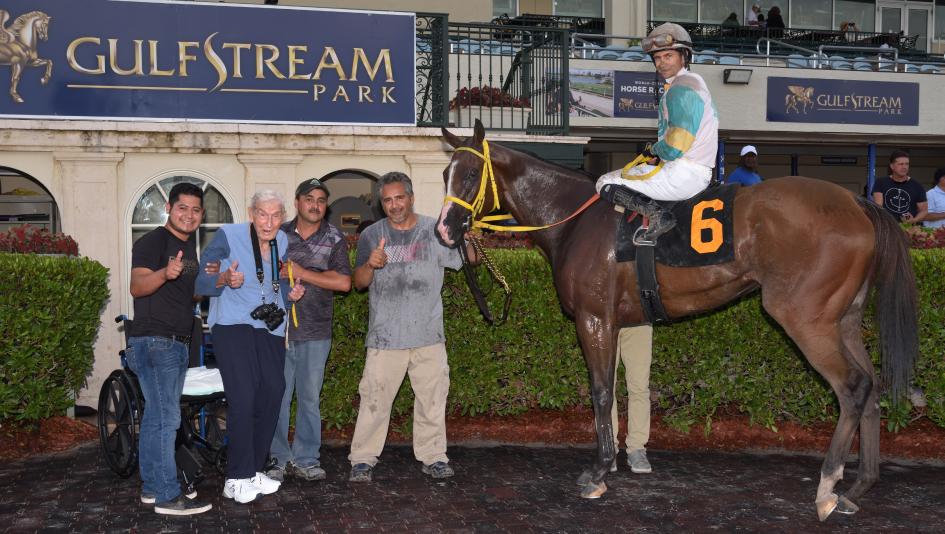 Jerry Bozzo (second from left) trained racehorses up until his death at age 98.