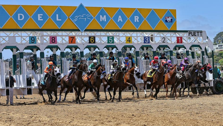 San Diego Handicap, Del Mar, Midnight Mammoth, Nysos, Mirahmadi, Express Train, Hall of Fame, Tarantino, Judge Miller, Bob Baffert, jockey, trainer, Flavien Prat, John Shirreffs, Mike Smith, Michael McCarthy, Kazushi Kimura, horse racing, ABR 