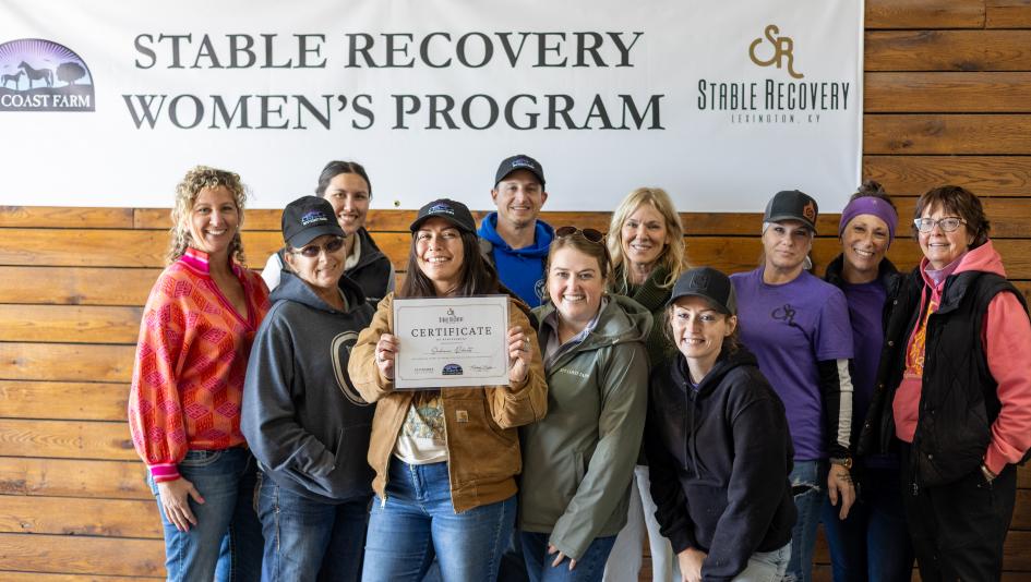 Stable Recovery, Spy Coast Farm, women's program, Lisa Lourie, Modesty Burleson, Christian Countzler, Frank Taylor, Katie Silvers, America's Best Racing, horse racing, ABR