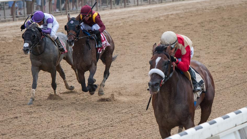 Preservationist (right) makes his debut at No. 3 on the list after winning the Suburban Stakes on Saturday.