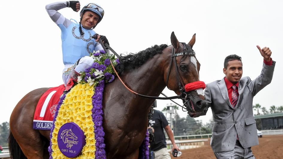 Goldencents, Santa Anita Derby, Breeders' Cup Dirt Mile, Doug O'Neill, America's Best Racing, horse racing, ABR