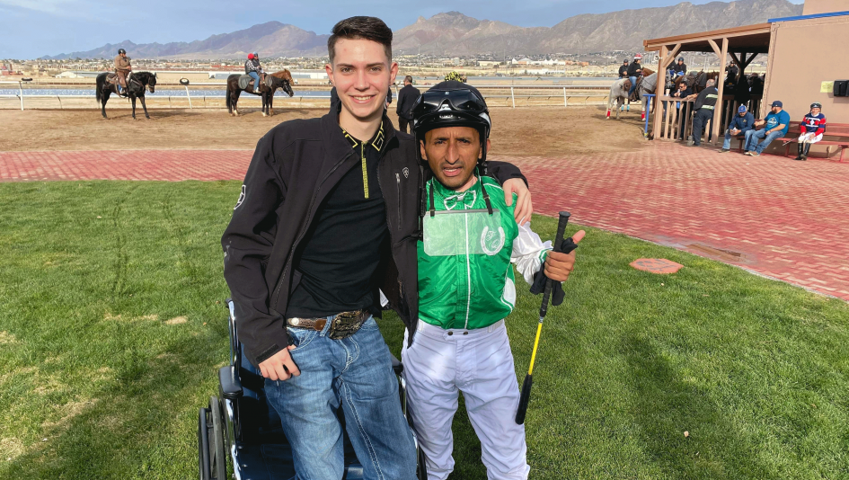 Bryce Bourdieu, horse racing, Albuquerque Downs, New Mexico, Texas, accident, leg, amputation, rehab, mother, trainer, assistant, Andres Gonzalez, Julie Farr, riding, jockey, walking, family, horseman, horsemanship, galloping, ABR