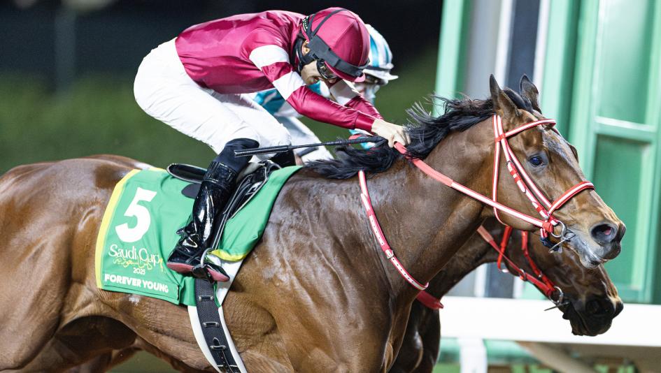 Saudi Cup, Forever Young, Bob Baffert, Nevada Beach, Breeders’ Cup Classic, Nysos, Magnitude, Rattle N Roll, Steve Asmussen, Kenny McPeek, Bishops Bay, Saudi Derby, My World, Riyadh Dirt Sprint, Imagination, Obliteration, horse racing, international, ABR