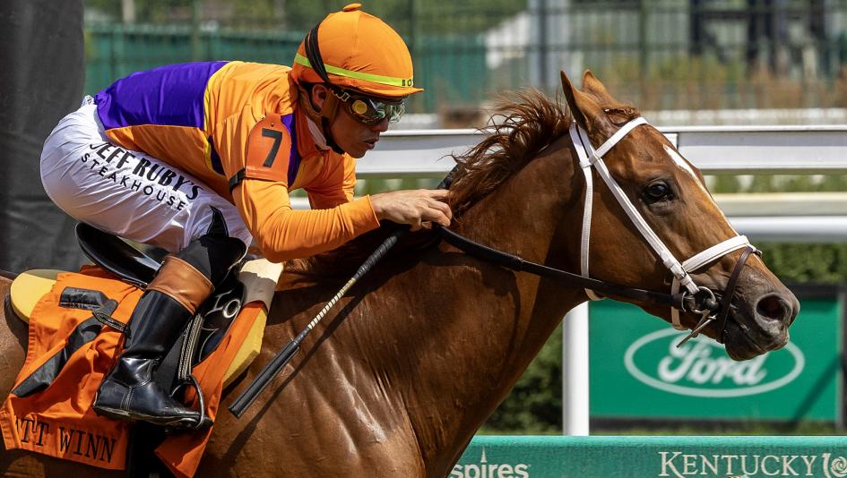 Matt Winn Stakes, Churchill Downs, Further Ado, Irad Ortiz, Brad Cox, Spendthrift Farm, Our Moneyman, Potente, Taptastic, Kentucky Derby, Gun Runner, jockey, trainer, Haskell Stakes, horse racing, ABR