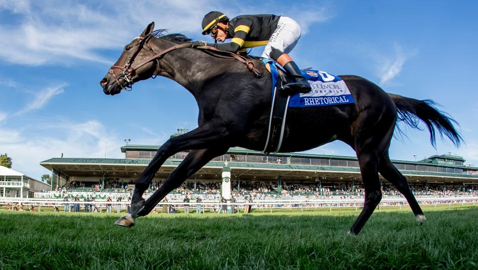 Turf Mile, Breeders’ Futurity, Breeders’ Cup, TCA, Keeneland, Rhetorical, Walden, American History, Irad Ortiz, Velazquez, Evanescence, Pletcher, WinStar, Kentucky Derby, Coach Pope, horse racing, ABR