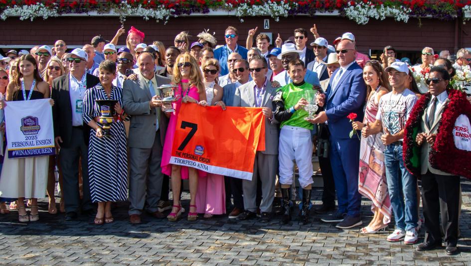 Thorpedo Anna, John Sikura, owner, filly, Breeders’ Cup, Horse of the Year, broodmare, Marshawn Lynch, NFL, auction, breeding, pedigree, Ken McPeek, Personal Ensign, Griffin Johnson, partnership, Judy Hicks, horse racing, ABR