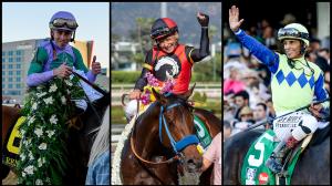 Kentucky Derby, jockeys, Alvarado, Castellano, Franco, Gaffalione, Elliott, Hernandez, Maldonado, Irad Ortiz, Jose Ortiz, Saez, Velazquez, Mike Smith, Prat, Sakai, Nishimura, Cristian Torres, Jaime Torres, horse racing, ABR