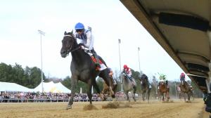 Incredibolt Strikes in Virginia Derby, Bottle of Rouge Rolls in Virginia Oaks