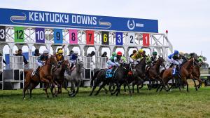 Kentucky Downs, racetrack, betting, turf, course, handle, expansion, casino, sports book, jockey, trainer, Mike Maker, Wesley Ward, Tyler Gaffalione, Jose Ortiz, Brian Hernandez, post position, speed, closer, Nashville, ABR, Music City, horse racing