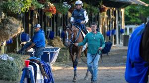 Kentucky Derby winner Mystik Dan, Saratoga Race Course, 2024 Belmont Stakes
