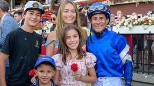 Junior Alvardo, jockey, Sovereignty, wife, family, Kelly Alvarado, Gulfstream Park, Ramon Dominguez, Cody’s Wish, Bill Mott, Senor Buscador, injury, Kentucky Derby, Breeders’ Cup Classic, Belmont Stakes, Travers Stakes, ABR 