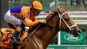 Matt Winn Stakes, Churchill Downs, Further Ado, Irad Ortiz, Brad Cox, Spendthrift Farm, Our Moneyman, Potente, Taptastic, Kentucky Derby, Gun Runner, jockey, trainer, Haskell Stakes, horse racing, ABR