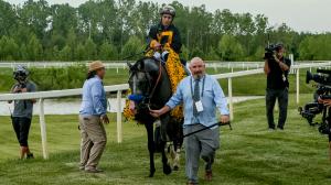 Napoleon Solo, Triple Crown, Preakness Stakes, Laurel Park, Haskell Stakes, Monmouth Park, Chad Summers, trainer, Gold Square, Al Gold, owner, Paco Lopez, jockey, Wood Memorial, Champagne Stakes, breeding, pedigree, Liam’s Map, speed figure, colt, ABR