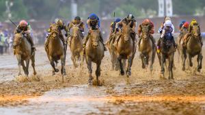 Kentucky Derby, rain, wet, track, sloppy, muddy, Triple Crown, Churchill Downs, horse racing, America's Best Racing, ABR